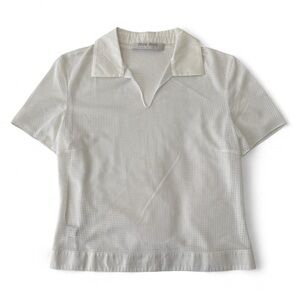 Miu miu mesh polo top